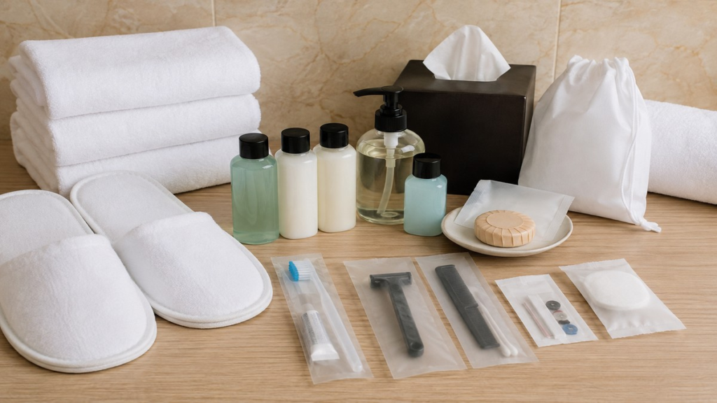 Hotel toiletries and guest amenities